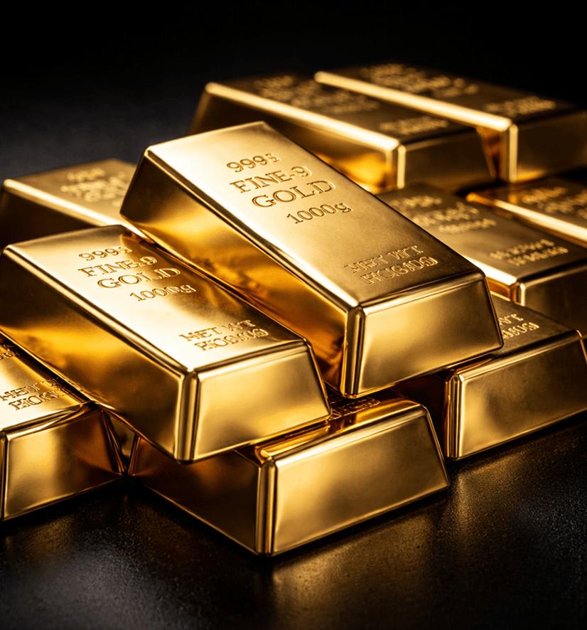 Mehrere Goldbarren